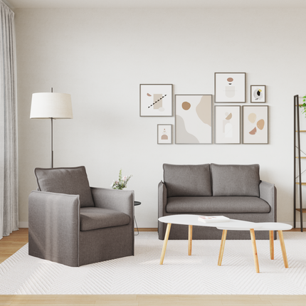 Soffset 2 st Taupe Tyg