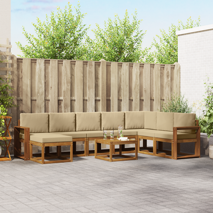Utomhussoffset 9 st Naturlig och Beige
