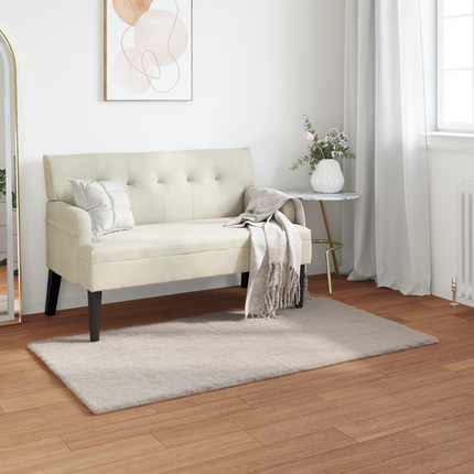 Halkfri matta i konstgjord kaninfäll OLITE Beige 80 x 150 cm