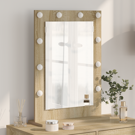 Smink Spegel Sonoma-ek 70 x 50 x 18 cm Glas och konstruerat trä