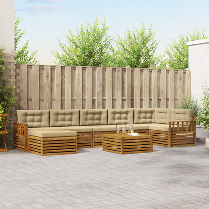 Utomhussoffset 8 st Naturlig och Beige