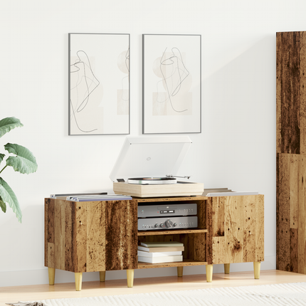 Skivskåp 121 x 38 x 48 cm Konstruerat trä Gammalt trä