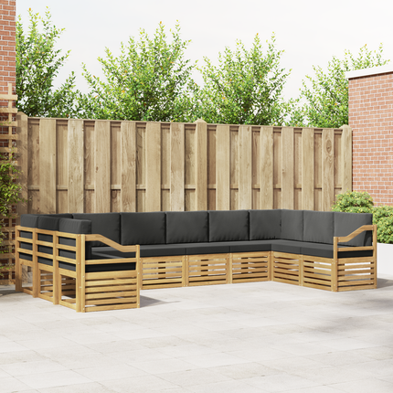 Utomhussoffset 10 st Vit och antracit Polyester