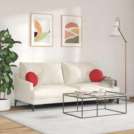 Sittkuddar 2 st tyg Röd Ø30 x 13 cm