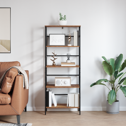 Hyllsystem 4 nivåer 60 x 29,5 x 149 cm Konstruerat trä