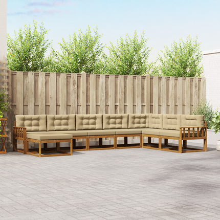 Utomhussoffset 8 st Naturlig och Beige