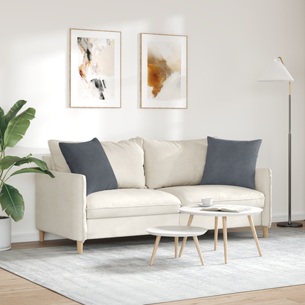 Sofakuddar 2 pcs Mörkgrå 50 x 50 cm Kordread tyg