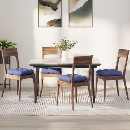 Sittkuddar 4 st Tyg Jeansblå 45 x 45 x 12 cm