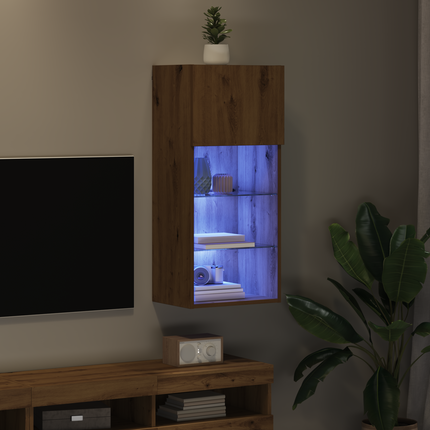 Väggmonterad TV-skåp 40,5 x 30 x 90 cm Artisan Ek