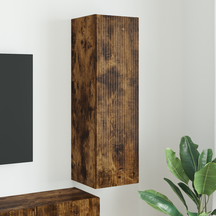 TV Vägghylla 30 x 31 x 100 cm Rökt ek Konstruerat trä