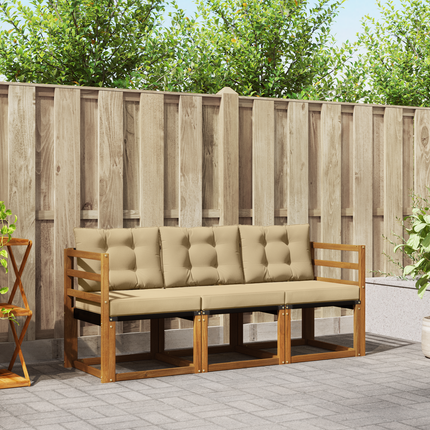 Utomhussoffset 3 st Naturlig och Beige