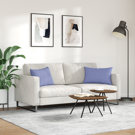 Sofakuddar 2 st tyg Jeansblå 60 x 40 cm