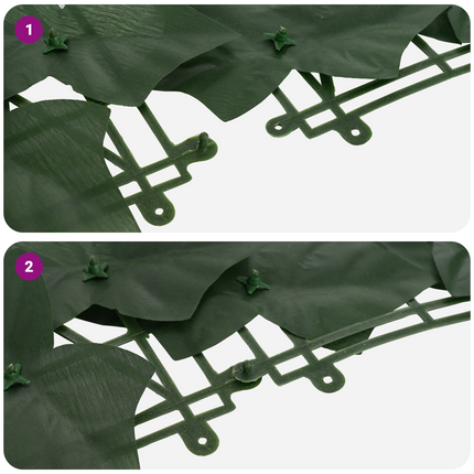 Balkongskärm med löv Mörkgrön 300 x 150 cm Polyeten och tyg