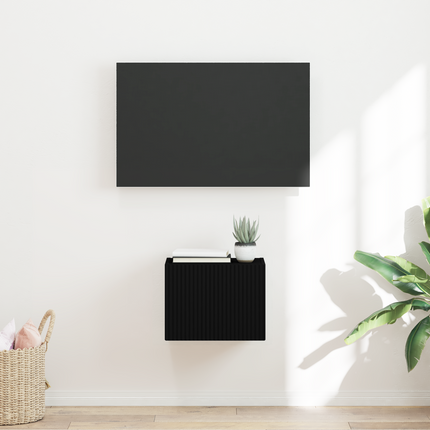 TV Vägghylla 39 x 31 x 29,5 cm Svart Konstruerat trä