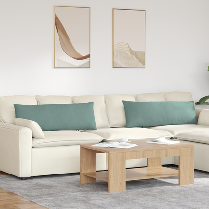 Sofakuddar 2 pcs Havgrön 120 x 40 cm Kordread tyg