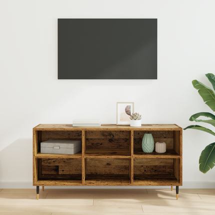 TV-skåp 103,5 x 30 x 50 cm Gammalt trä Konstruerat trä