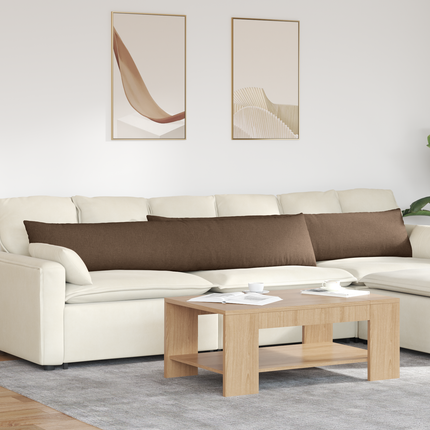 Sofakuddar 2 st tyg Brun 200 x 40 cm