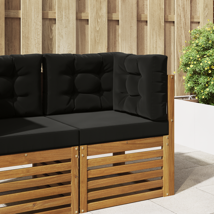 Utomhus Soffa Kudde Polyester Svart 60 x 60 x 8 cm