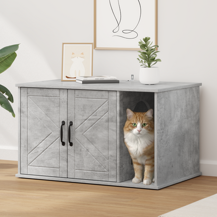 Katt hus Betong 85 x 55 x 50,5 cm Konstruerat trä
