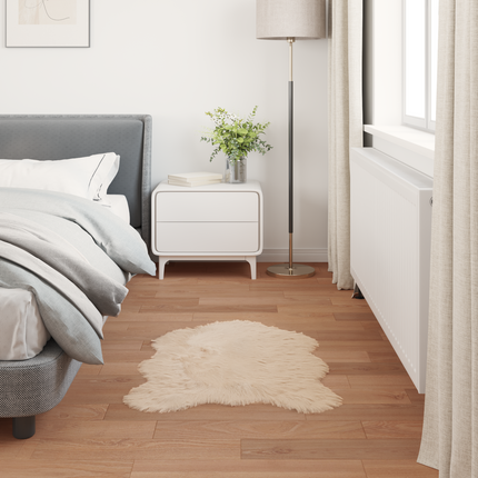 Fuskfäll matta TAFALLA Beige 60 x 90 cm Polyester