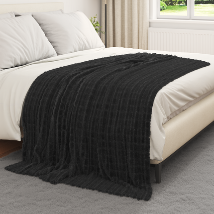 Filtar 6 st Svart 200 x 150 cm 4.5 Fleece