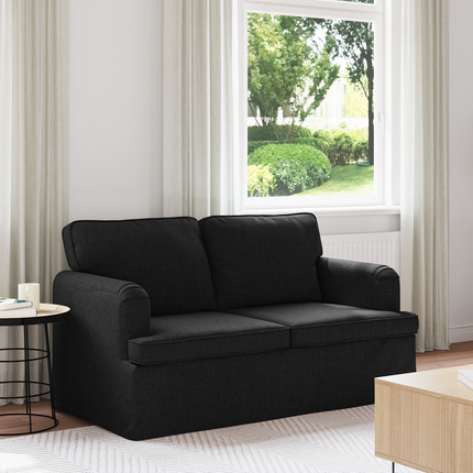 Soffa Svart 144 x 80 x 85 cm tyg