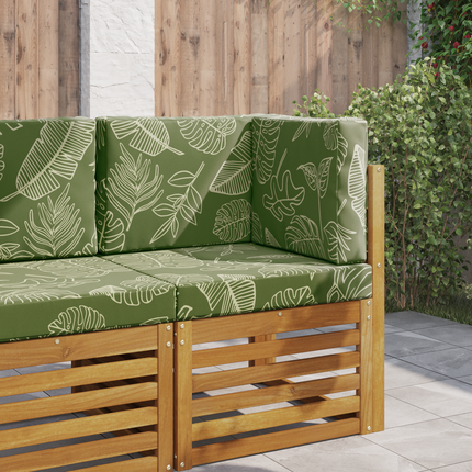 Utomhus Soffa Kudde Polyester Bladdesign 60 x 60 x 8 cm
