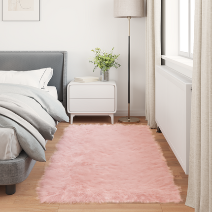 Fuskfäll matta TAFALLA Rosa 80 x 200 cm Polyester