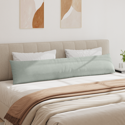 Sofakuddar 2 pcs Ljusgrå 200 x 40 cm Kordread tyg