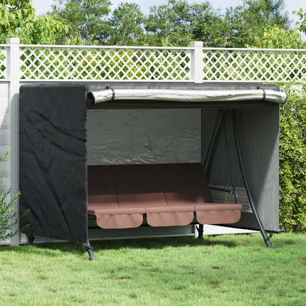 Skydd för utomhusgunga Svart 220 x 150 x 150 cm 210D Oxford Tyg