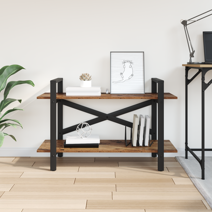 Hyllsystem 2 nivåer 100 x 33,5 x 64 cm Konstruerat trä