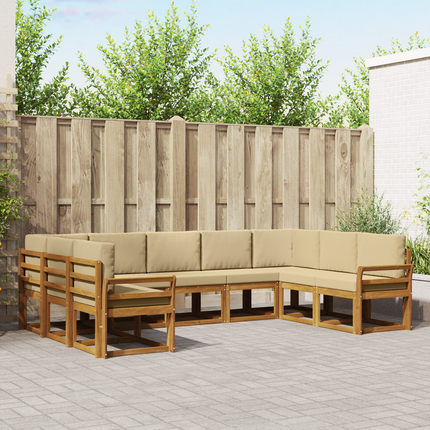 Utomhussoffset 9 st Naturlig och Beige