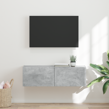 TV Vägghylla 98 x 31 x 29,5 cm Betong Konstruerat trä