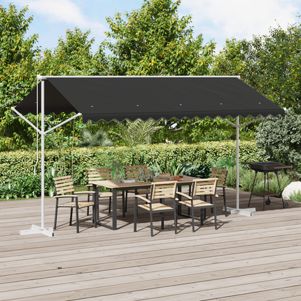 Fristående markis 4 × 3 m Polyester Antracit