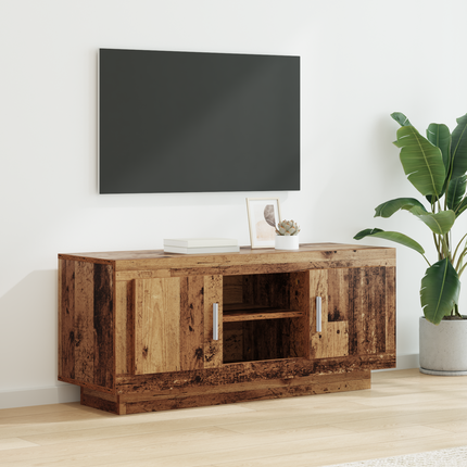 TV-skåp 102 x 35 x 45 cm Gammalt trä Konstruerat trä