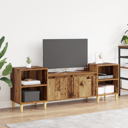 TV-skåp 160 x 35 x 55 cm Gammalt trä Konstruerat trä