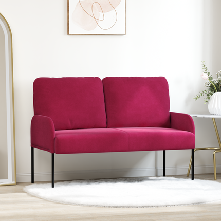 Soffor med kudde 110cm Vinröd Plywood
