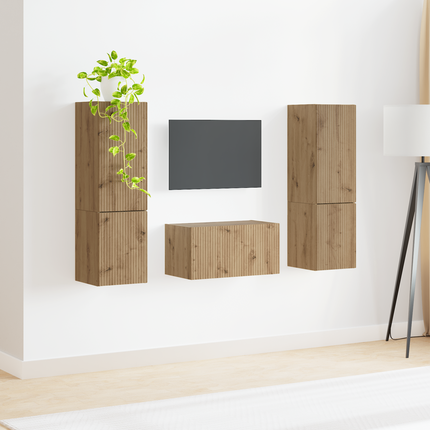 TV-bänkset 5 st Artisan Ek Konstruerat trä