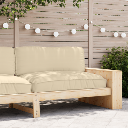 Kudde Beige 120 x 80 x 12 cm Oxford Tyg