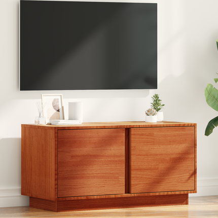 TV-skåp Vaxbrun 80 x 35 x 40,5 cm Massiv furu