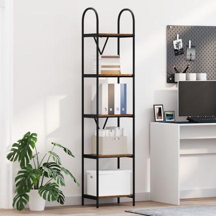 Hyllsystem 5 nivåer 40 x 30 x 183 cm Konstruerat trä