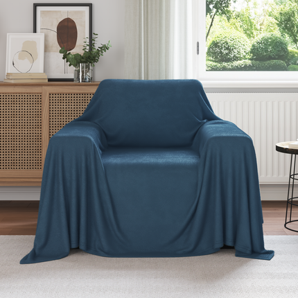 Filtar 6 st Mörkblå 210 x 140 cm 2.44 Fleece