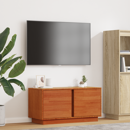 TV-skåp Vaxbrun 80 x 35 x 40,5 cm Massiv furu