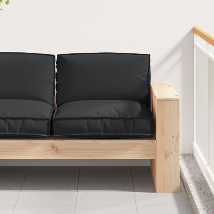 Kudde Svart 80 x 80 x 12 cm Oxford Tyg