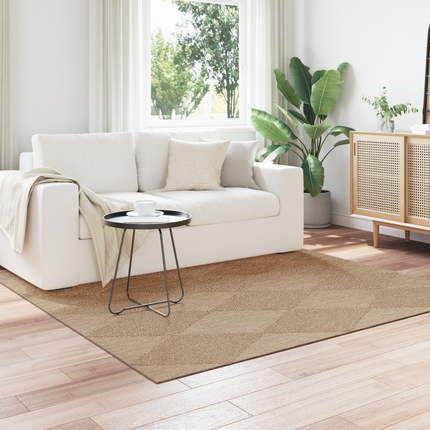 Områdesmattor Fyrkantig AGIRA Naturfärg 120 x 120 cm Polyester