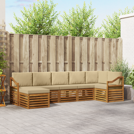 Utomhussoffset 7 st Naturlig och Beige