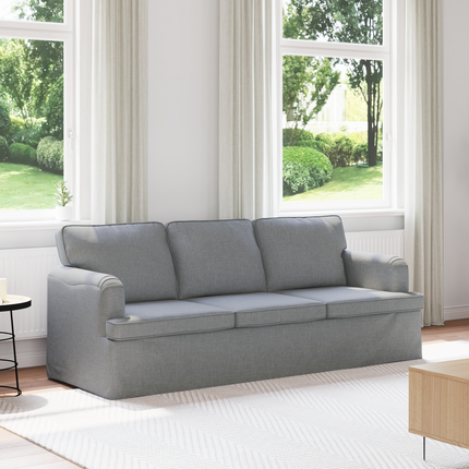 Soffa Ljusgrå 201 x 80 x 85 cm tyg
