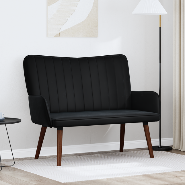 2-sits soffa Svart 115 x 61 x 87 cm Sammet