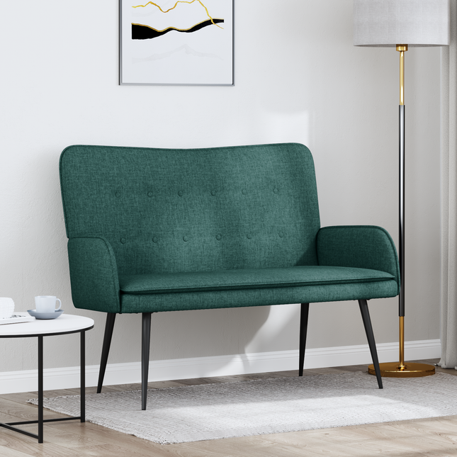 2-sits soffa Mörkgrön 115 x 61 x 87 cm Tyg