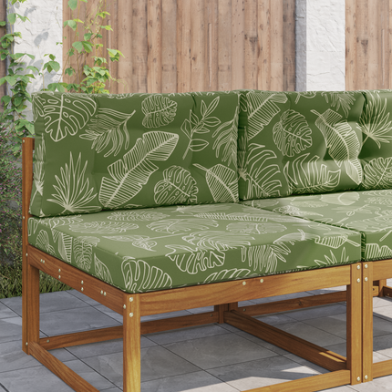 Utomhus Soffa Kudde Polyester Bladdesign 80 x 80 x 8 cm